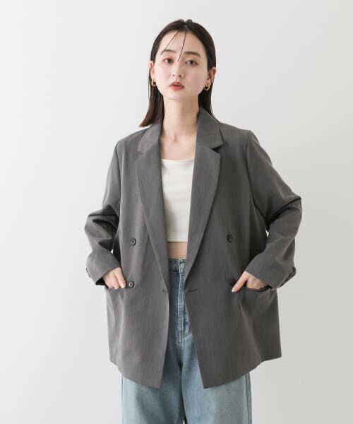 新品未使用 LOUNGEDRESS ダブルテーラードジャケット　完売品　値下！ Loungedress】ダブルジャケットオールインワン | OUTLET