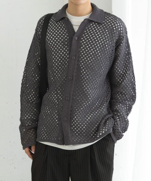 タグ付き新品★RILATO リラート メッシュサマーカーディガン★　黒 RILATO＞メッシュサマーカーディガン（カーディガン/ボレロ