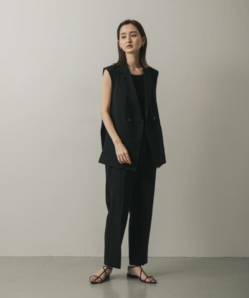 新品　AOURE（アウール） テーパードパンツ　黒 AOURE PANTS COLLECTION エレガンスと快適を手にした