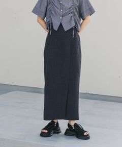 『UR TECH DRYLUXE』リネンライクスリットタイトスカート