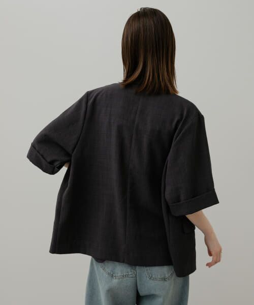 ヴィンテージレザーライクジャケット ブラック　URBAN RESEARCH 新品 セール】 『UR TECH DRYLUXE』リネンライクジャケット （その他