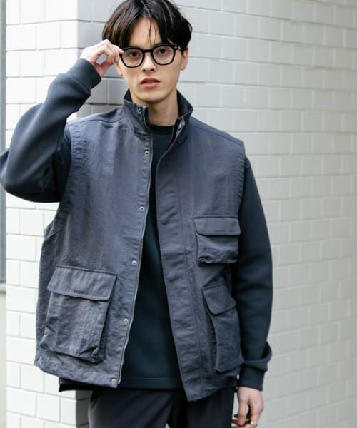 ＊＊SENSE OF PLACE by URBAN RESEARCH / センスオブプレイス バイ アーバンリサーチ ベスト | マルチポケットトラックベスト（BLUE）