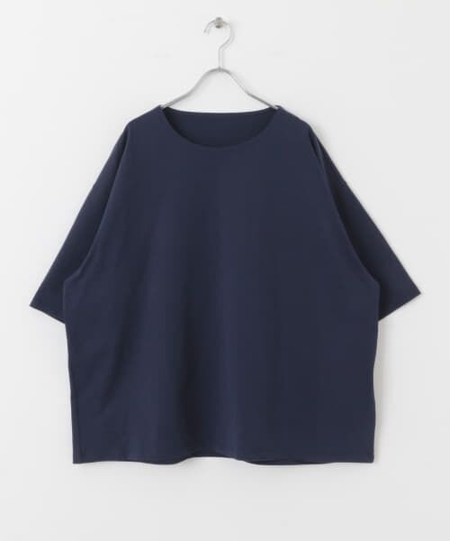 ＊＊SENSE OF PLACE by URBAN RESEARCH / センスオブプレイス バイ アーバンリサーチ Tシャツ | オープンネックルーズ ショートスリーブ Tシャツ（NAVY）