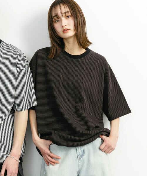 ＊＊SENSE OF PLACE by URBAN RESEARCH / センスオブプレイス バイ アーバンリサーチ Tシャツ | 『ユニセックス』アソートドローコードショートスリーブTシャツ（BRN×BLK）