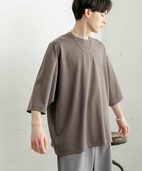 ＊＊SENSE OF PLACE by URBAN RESEARCH / センスオブプレイス バイ アーバンリサーチ Tシャツ | 『ユニセックス』ポンチエクストラルーズTシャツ（CHARCOAL）