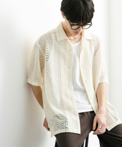 セール】 『ユニセックス』アソートレースオープンカラー