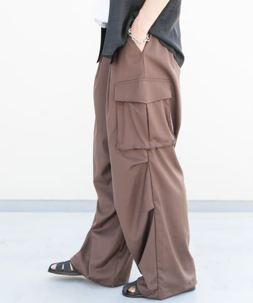 UNRAVEL PROJECT ドローコードワイドカーゴパンツ ユニセックス SENSE OF PLACE by URBAN RESEARCH カーゴパンツ 「ユニセックス