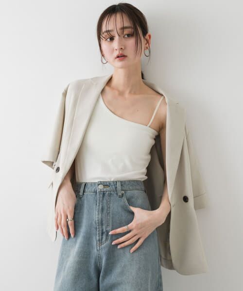 セール】 カップツキワンショルダータンクトップ （タンクトップ