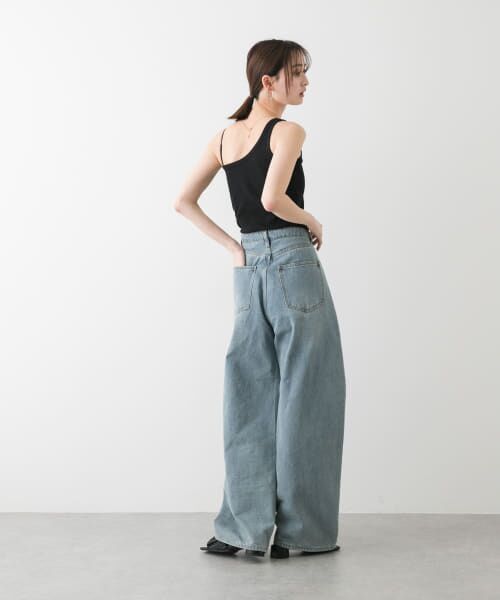 【美品】FUMIKA_UCHIDA 定番タンクトップ ワンショルダー ホワイト セール】 カップツキワンショルダータンクトップ （タンクトップ