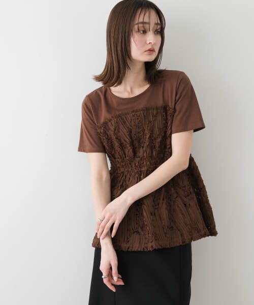 セール】 コードレースドッキングカットトップ （Tシャツ