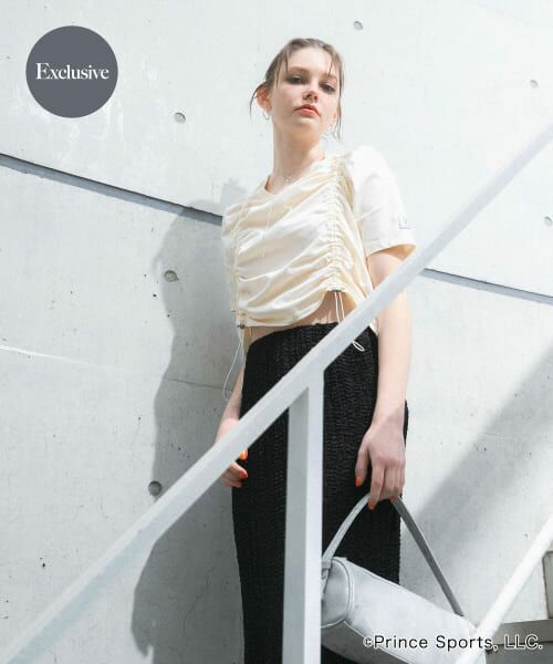 ＊＊SENSE OF PLACE by URBAN RESEARCH / センスオブプレイス バイ アーバンリサーチ Tシャツ | 『別注』prince　ドロストカットトップ（IVORY）