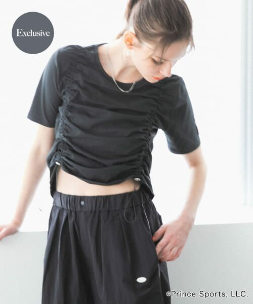 ＊＊SENSE OF PLACE by URBAN RESEARCH / センスオブプレイス バイ アーバンリサーチ Tシャツ | 『別注』prince　ドロストカットトップ（CHARCOAL）