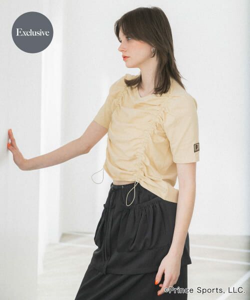 ＊＊SENSE OF PLACE by URBAN RESEARCH / センスオブプレイス バイ アーバンリサーチ Tシャツ | 『別注』prince　ドロストカットトップ（BEIGE）