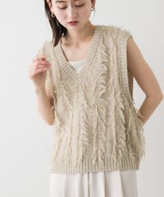 ミックスカラーフリンジベスト