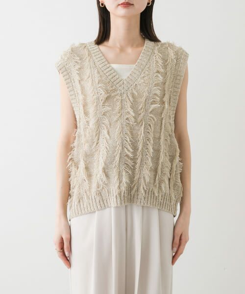 風美ページ セール】 ミックスカラーフリンジベスト （ベスト）｜＊＊SENSE