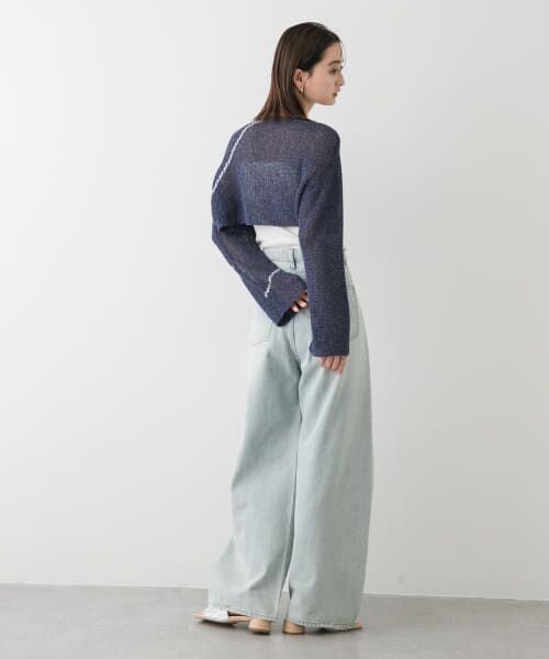 セール】 メッシュクロップドステッチセーター （ニット