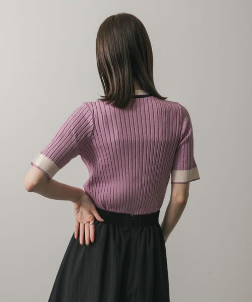 ARTS &SCIENCE 五分袖ニットセーター 選べる7色展開・洗える】後ろボタンニットプルオーバー七分袖