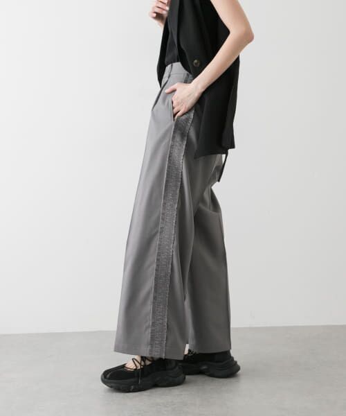 ＊＊SENSE OF PLACE by URBAN RESEARCH / センスオブプレイス バイ アーバンリサーチ その他パンツ | サイドフリルタックスラックス（GRAY）