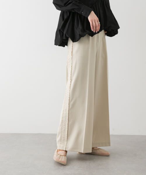 ＊＊SENSE OF PLACE by URBAN RESEARCH / センスオブプレイス バイ アーバンリサーチ その他パンツ | サイドフリルタックスラックス（BEIGE）