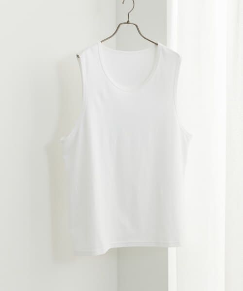 ＊＊SENSE OF PLACE by URBAN RESEARCH / センスオブプレイス バイ アーバンリサーチ タンクトップ | コットンスムースタンクトップ（WHITE）
