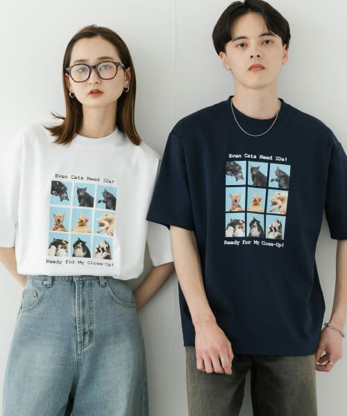 セール】 『ユニセックス』Cat graphic Short-Sleeve T-shirts