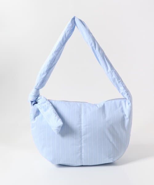 ＊＊SENSE OF PLACE by URBAN RESEARCH / センスオブプレイス バイ アーバンリサーチ ショルダーバッグ | ストライプビッグショルダーバッグ（L.BLUE）