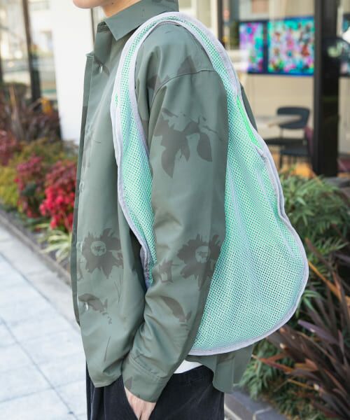 ＊＊SENSE OF PLACE by URBAN RESEARCH / センスオブプレイス バイ アーバンリサーチ トートバッグ | メッシュラウンドトートバッグ（GRAY）