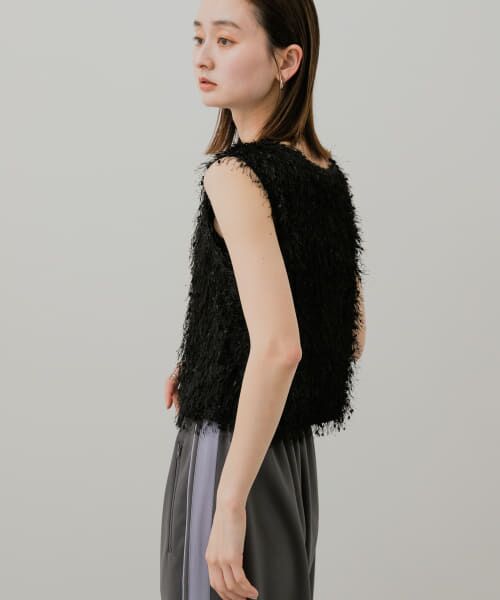BEAUTY&YOUTH フリンジノースリーブトップス BEAUTY&YOUTH UNITED ARROWS（ビューティーアンドユース