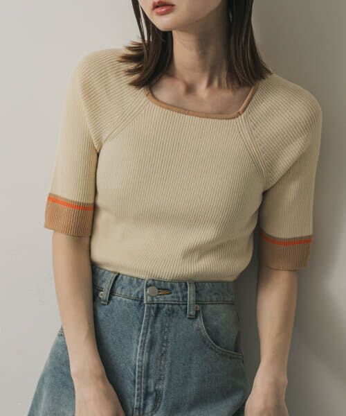 セーターさま専用 セール】 片畦(かたあぜあみ）バイカラーニット （ニット