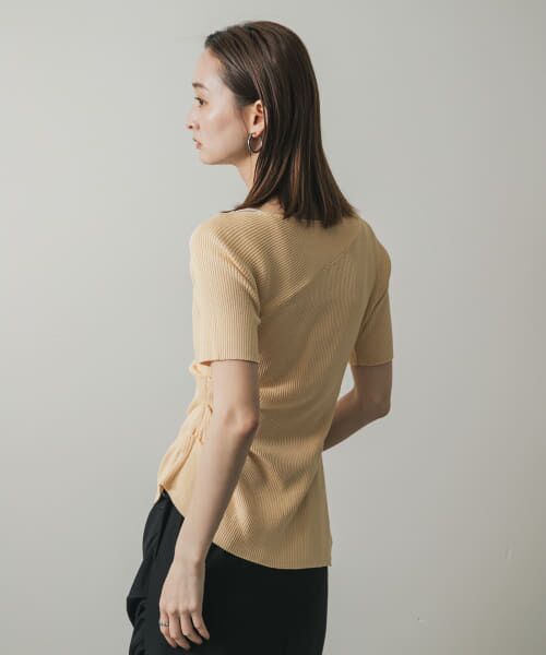 セール】 アシメネックセーター(半袖) (ニット・セーター セール】 アシメネックセーター(半袖) (ニット・セーター