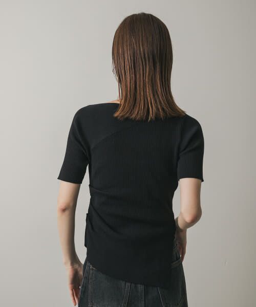 セール】 アシメネックセーター(半袖) （ニット・セーター