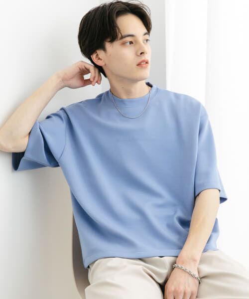 ＊＊SENSE OF PLACE by URBAN RESEARCH / センスオブプレイス バイ アーバンリサーチ Tシャツ | french ロゴショートスリーブTシャツ（BLUE）