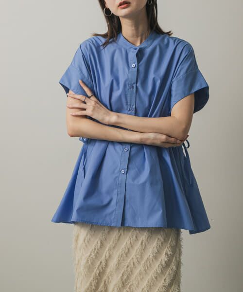 BLUE FRONCE ブルーフォンセ フレンチリネン チュニックブラウス 38 BLUE FRONCE ブルーフォンセ フレンチリネン チュニックブラウス 38