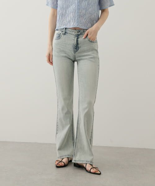 ＊＊SENSE OF PLACE by URBAN RESEARCH / センスオブプレイス バイ アーバンリサーチ デニムパンツ | ローライズフレアデニムパンツ（L.BLUE）