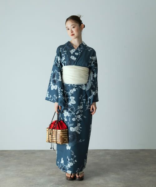 SENSE OF PLACE 浴衣3点セットワンピース セール】 浴衣3点セットワンピース(変織紅梅) （着物・浴衣・小物類