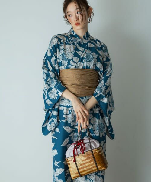 セール】 浴衣3点セットワンピース(変織紅梅) （着物・浴衣
