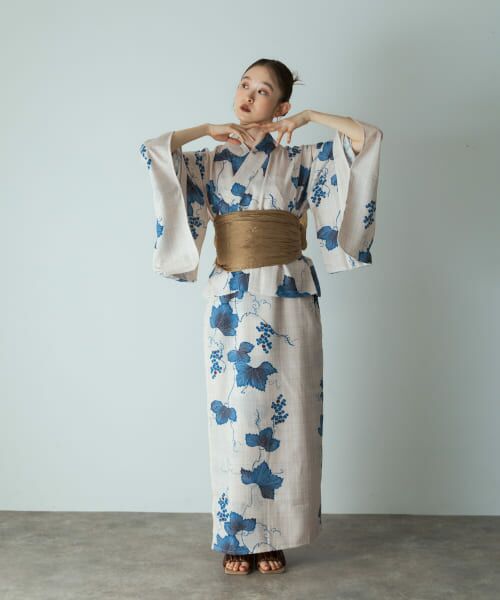SENSE OF PLACE 浴衣3点セットワンピース SENSE OF PLACE｜浴衣3点セットワンピース(変織紅梅) | Rakuten