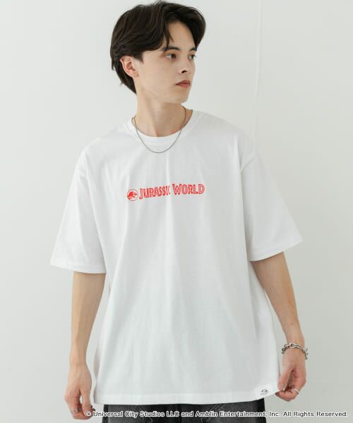＊＊SENSE OF PLACE by URBAN RESEARCH / センスオブプレイス バイ アーバンリサーチ Tシャツ | 『別注』Jurassic World×SENSE OF PLACE　T-SHIRTS/A（WHITE）