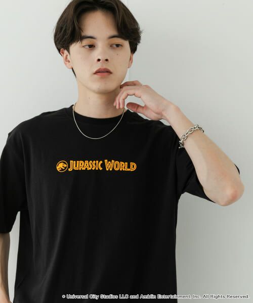 ＊＊SENSE OF PLACE by URBAN RESEARCH / センスオブプレイス バイ アーバンリサーチ Tシャツ | 『別注』Jurassic World×SENSE OF PLACE　T-SHIRTS/A（BLACK）