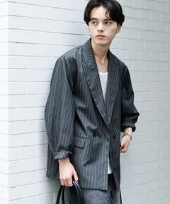 ＊＊SENSE OF PLACE by URBAN RESEARCH / センスオブプレイス バイ アーバンリサーチ その他アウター | 『セットアップ対応』『イージーケア/速乾』リネンライクピンストライプルーズジャケット