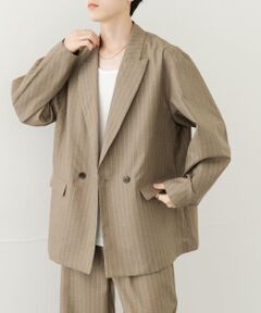 ＊＊SENSE OF PLACE by URBAN RESEARCH / センスオブプレイス バイ アーバンリサーチ その他アウター | 『セットアップ対応』『イージーケア/速乾』リネンライクピンストライプルーズジャケット