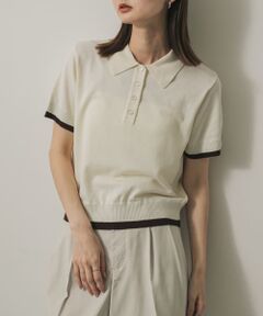 ハイショクレイヤードニットポロシャツ