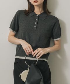 ハイショクレイヤードニットポロシャツ