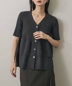 『WEB限定』ペプラムカーディガン(半袖)
