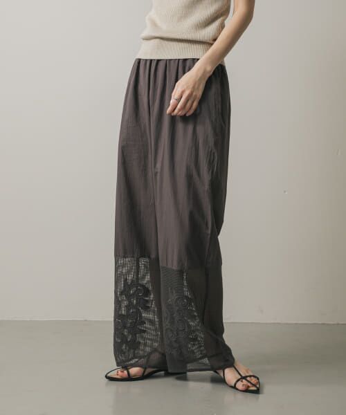 ＊＊SENSE OF PLACE by URBAN RESEARCH / センスオブプレイス バイ アーバンリサーチ その他パンツ | インドシシュウメッシュイージーパンツ（CHARCOAL）