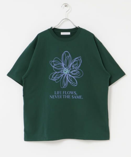 【新品】SELEZZA LONDON Tシャツ トップス フラワー 花 セール】 フラワーアートグラフィックショートスリーブTシャツ