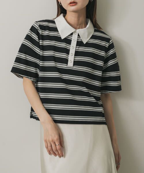 セール】 マルチボーダーカットポロシャツ （ポロシャツ