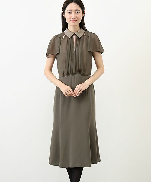 setaichiro / セタイチロウ ドレス | ドレープクロス 襟付きワンピースドレス | 詳細11