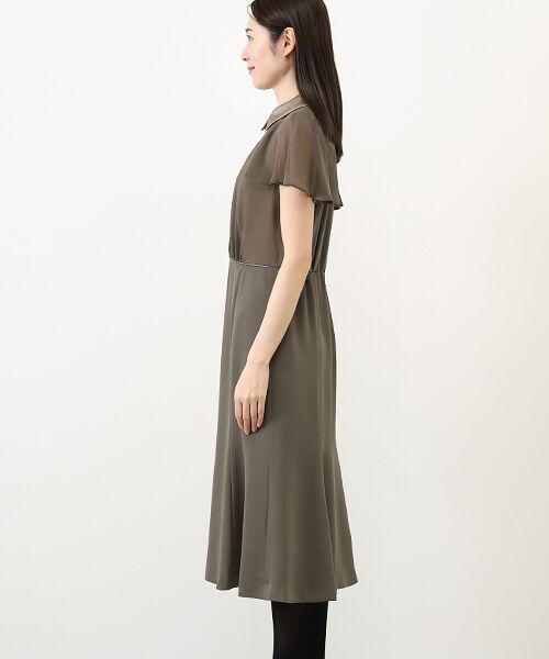 setaichiro / セタイチロウ ドレス | ドレープクロス 襟付きワンピースドレス | 詳細12