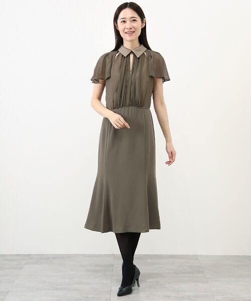 setaichiro / セタイチロウ ドレス | ドレープクロス 襟付きワンピースドレス | 詳細14